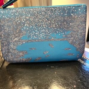 Devrim Erbil X Turkish Airlines Teal Zippered Cosmetic Bag